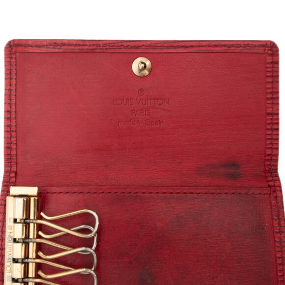 Authentic Louis Vuitton Red Epi Leather Multicles 4 Key Holder 1994 Spain - Picture 7 of 16